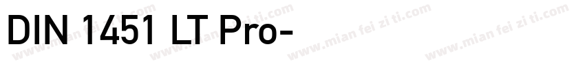DIN 1451 LT Pro字体转换